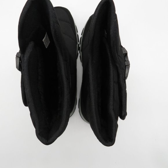 Men Size 4 Women Size 6 Black Snow boots Hook Loop Closure - Picture 4 of 7